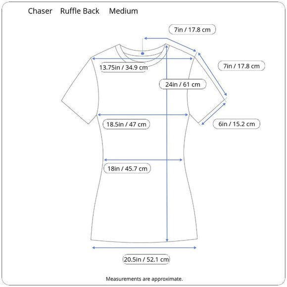 Chaser Tiered Ruffle Back Crew Neck Short Sleeve Knit Heather Gray T-Shirt M - Picture 15 of 16